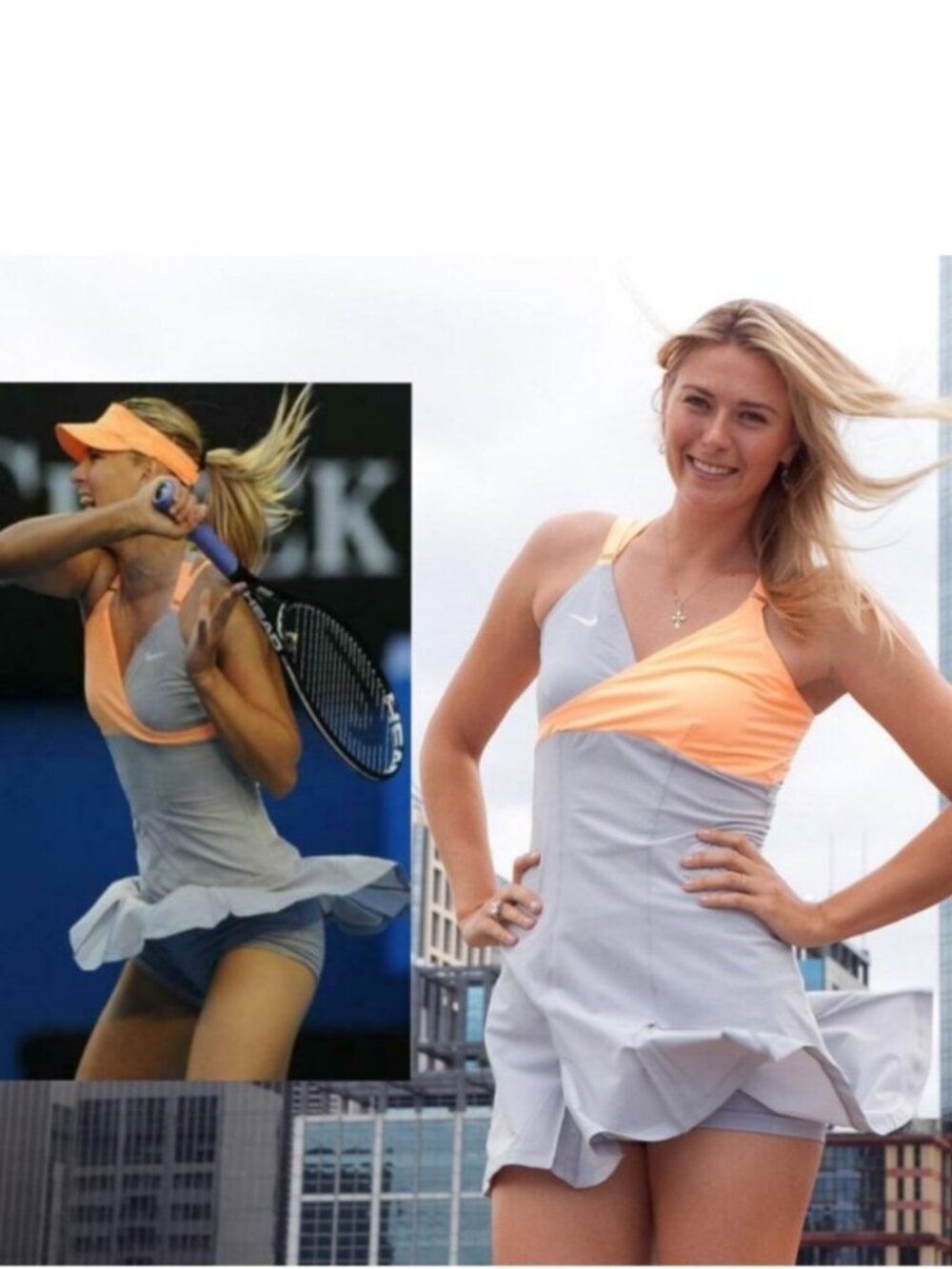 Nwt Nike Maria Sharapova Tennis Dress w/ Bra Pleated Skirt Gray XS